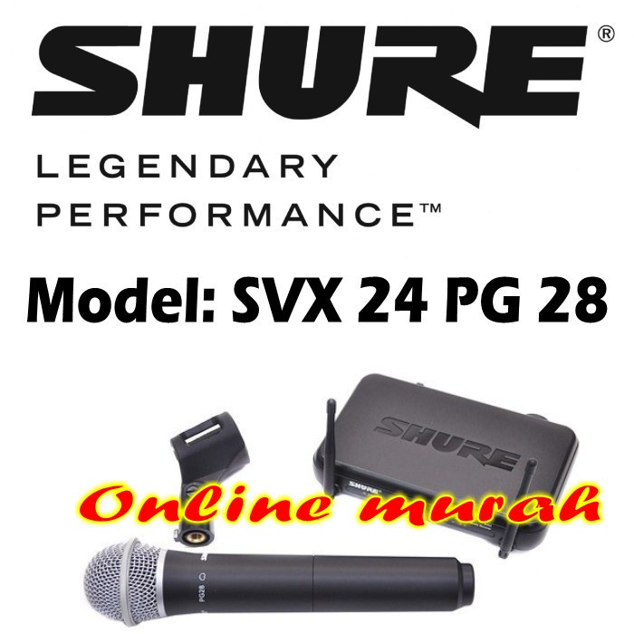 mic shure svx 24 pg28 shure svx24 pg28 single mic original
