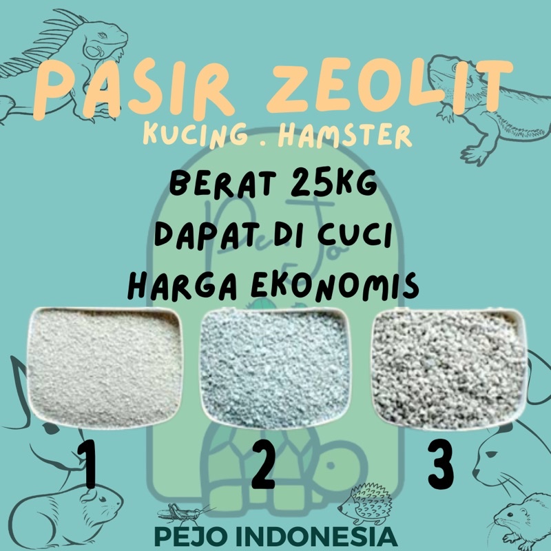 Pasir Zeolit Karungan 25kg Pasir Kucing Hamster Landak Mini