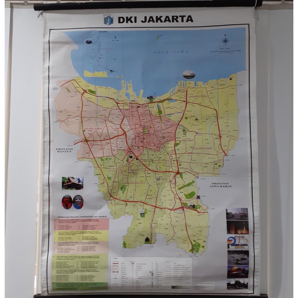 

Peta DKI JAKARTA Ukuran 98,5 cm x 73,5 cm
