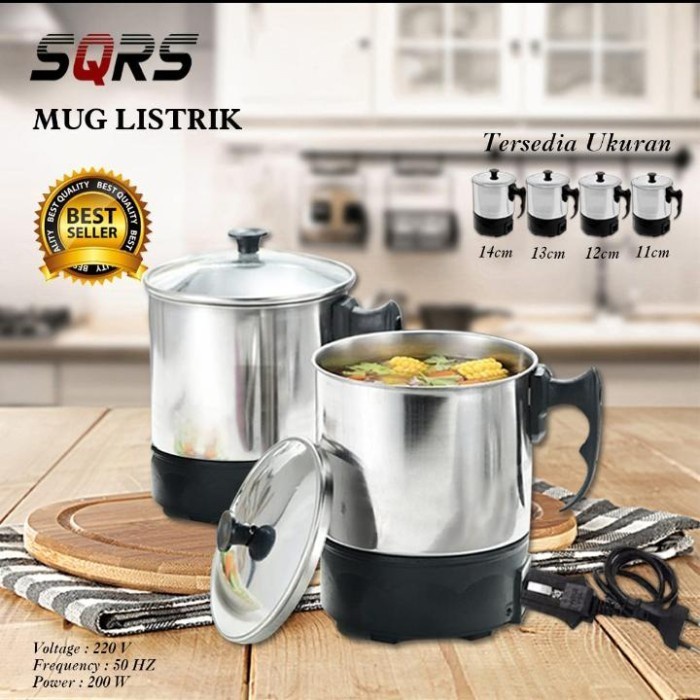 Mug Listrik 4 Variasi Ukuran Mug Elektrik Heating Cup mug listrik Grosir