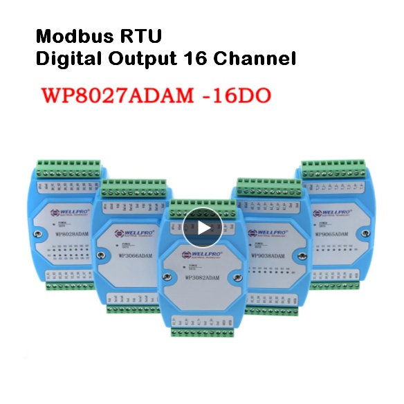 WP8027ADAM ( 16DO ) RS485 MODBUS RTU communications