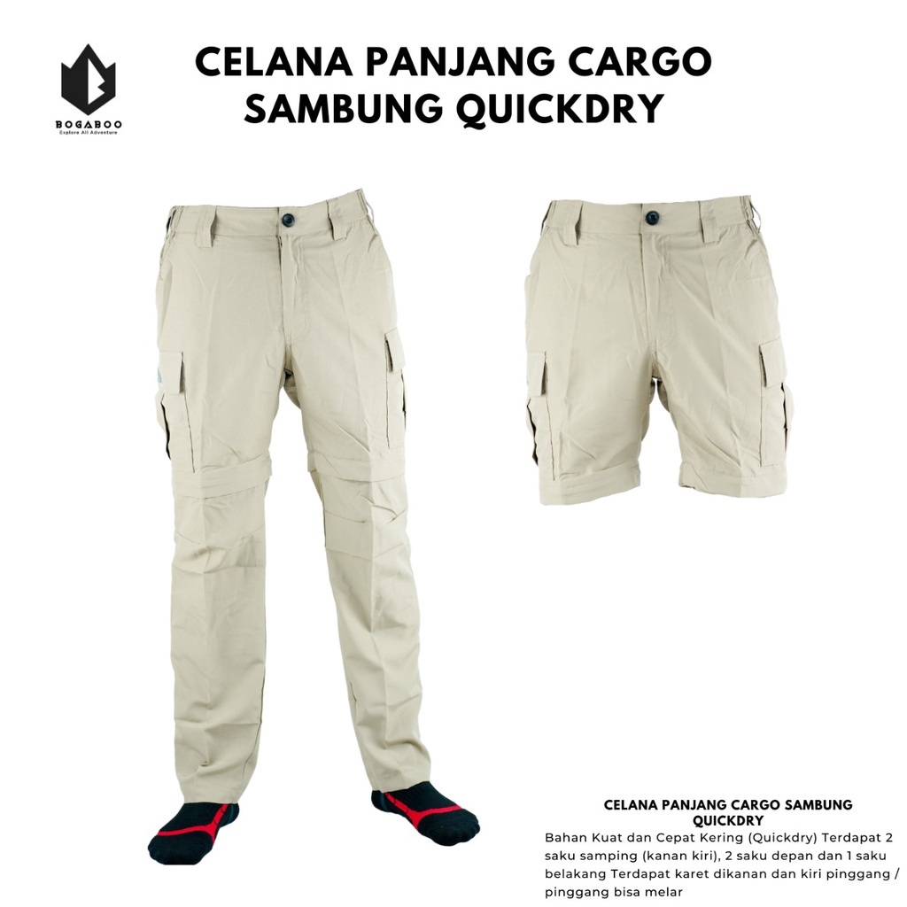 Celana Sambung - Celana Cargo - Celana Panjang Outdoor- celana quickdry sambung - celana pdl - celana cargo sambung