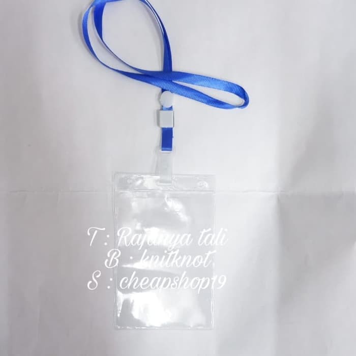 

set name tag set id card panitia ujung lipat dengan plastik