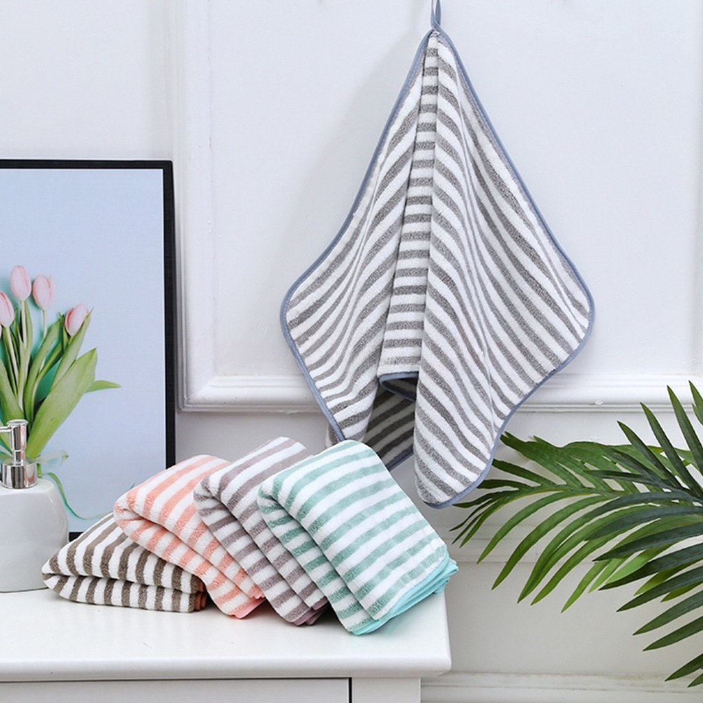 Handuk Mandi Dewasa Microfiber 70x140cm 50x100cm Salur Kecil Handuk Anak Lembut super serap air Import
