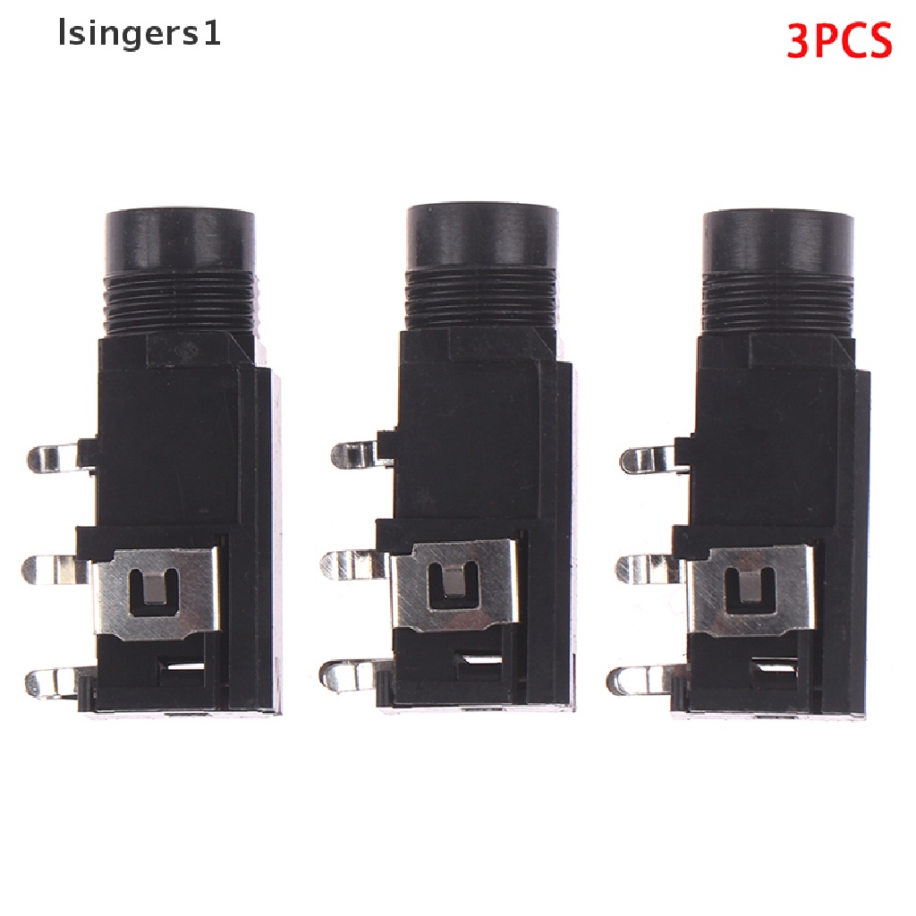 (lsingers1) 3pcs / lot adapter Konektor Jack audio stereo female 6.35mm 4pin