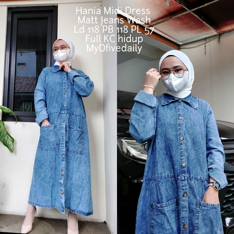 Hania midi dress jeans