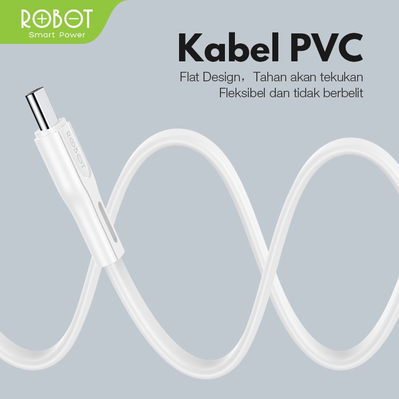 ROBOT Kabel Data RDC100S Android Micro USB Type C 1M Data Cable Original - Garansi Resmi 1 Tahun