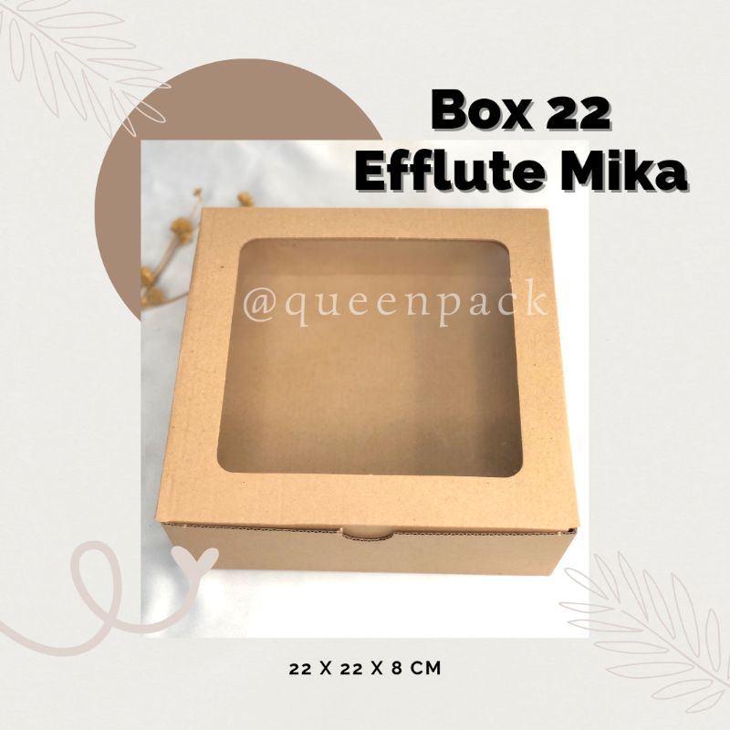 

KARDUS/BOX EFFLUTE SQUARE MIKA 22x22x8 BOX KEMASAN PACKAGING/ GIFT BOX