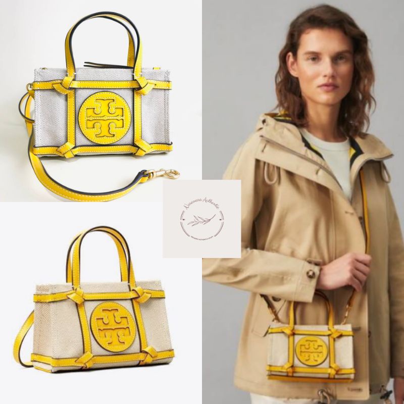 TB Ella Micro Canvas Quadrant Knot Goldfinch bag/tas TB ori