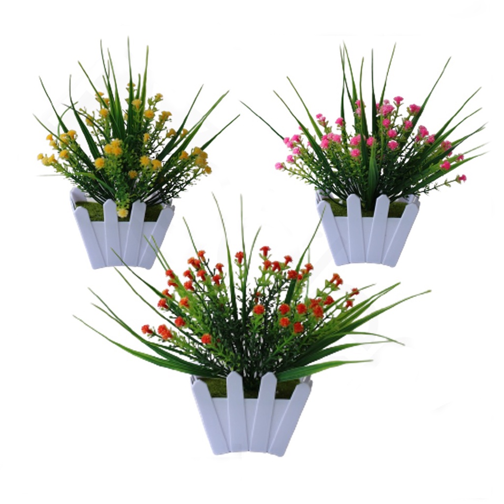[✅COD] Pot Tanaman Pohon Bonsai Vas Bunga Hias Plastik Perlengkapan Hiasan Dekorasi Meja Makan Ruang Tamu Kamar Aesthetic Perabotan Interior Rumah Tangga Murah Model Aneka Cornflower Warna