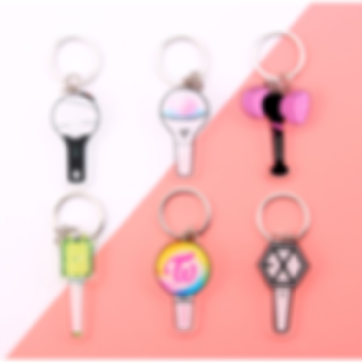 Retaily GK04 Gantungan Kunci K-P0P Lightstick Akrilik Light Stick Korea Group