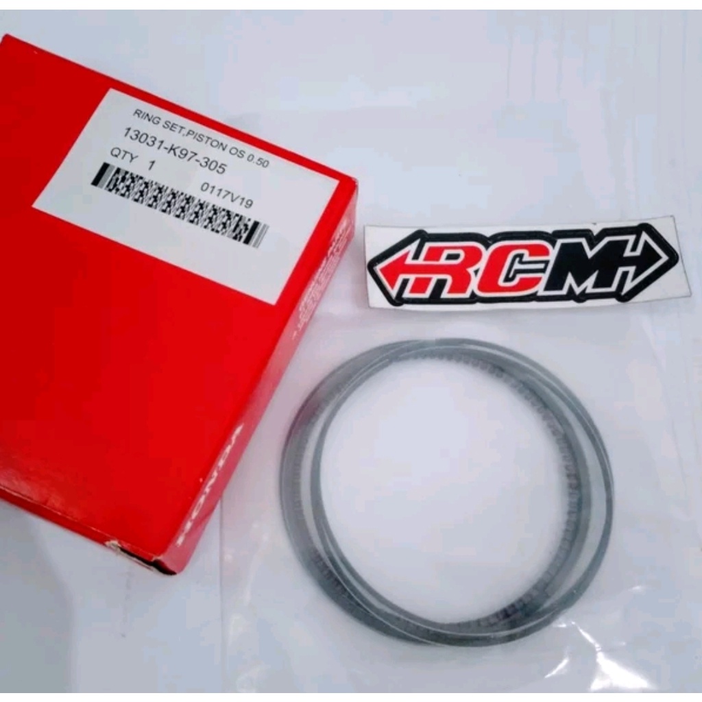 RING PISTON RING SEHER SEKER SET PCX 150 LED 2017 - 2021 ADV 150 2019 UK UKURAN OS OVERSIZE 50 0.50 ORI ORIGINAL HONDA AHM HGP ASLI 13031-K97-305