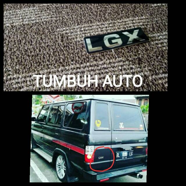 Emblem Logo Tulisan LGX untuk semua Kijang Grand Extra Super G STD long short 1987 - 1997