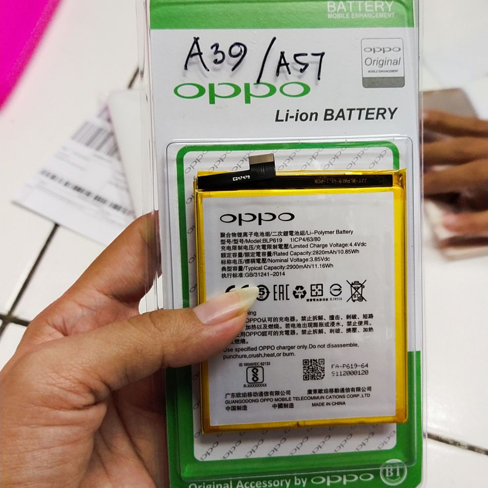 Baterai Batu Batre Battery Oppo A57 Oppo A39 BLP619