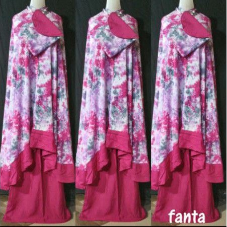 mukena bali rayon tie die/ mukena jumbo rempel khas bali