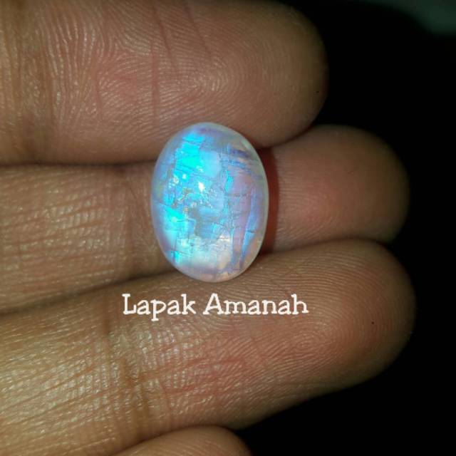 Batu Akik Natural Biduri Bulan Garansi Asli Super Klep Moonstone