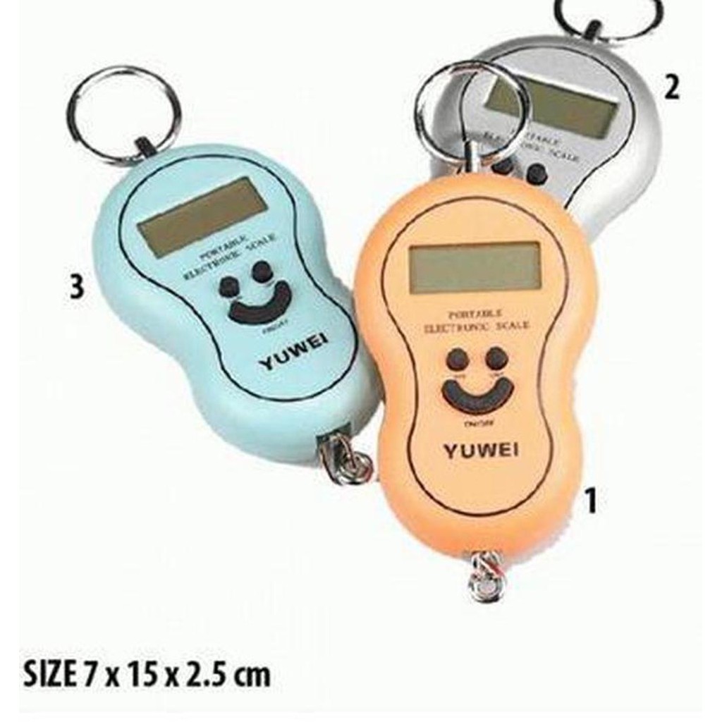 Timbangan Gantung Mini Digital Portable Electronic Scale Smile Travel