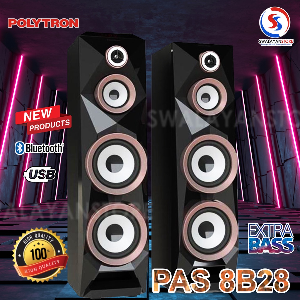 SPEAKER JUMBO AKTIF POLYTRON 8B28 ORIGINAL