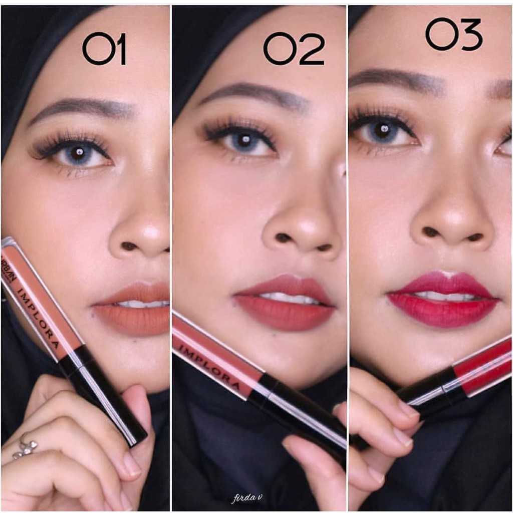 Implora Urban Lip Cream Matte 12 Warna | Lip Velvet | Cheek &amp; Liptint | Jelly Tint Lip Tint BPOM