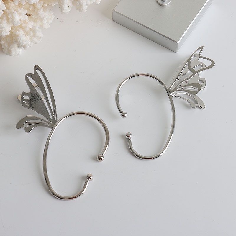 Anting Kait Bentuk Kupu-Kupu Bahan Metal