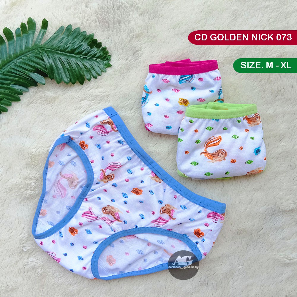 [ 3pc ] Celana Dalam GN Girl 073 Box UNGU / CD Anak Perempuan Golden Nick