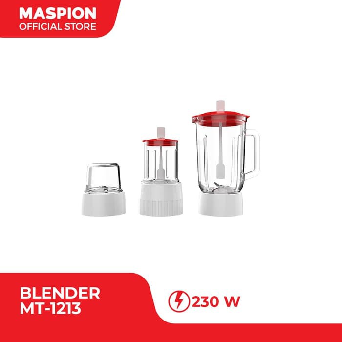 MASPION Blender Kaca 1 Liter - 3in1 3 Tabung MT 1213 - Garansi Resmi 1 Tahun