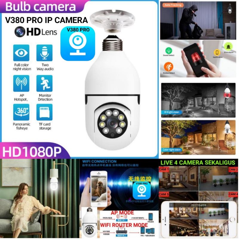 V380 PRO IP CAMERA MINION BOHLAM WIRELESS 2MP FULL HD 1080P