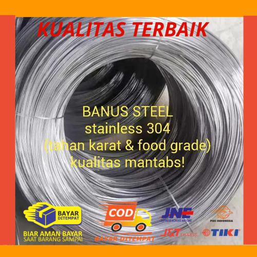 BISA COD Kawat stainless 304 1,2 mm / kawat las argon stainless steel per KG