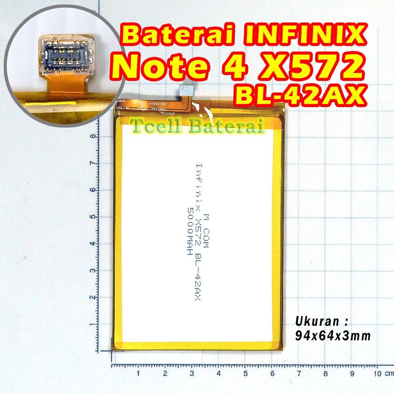 Battery Batre Baterai Double Power Mcom Infinix Note 4 X572 BL-42AX BL42AX BL 42AX