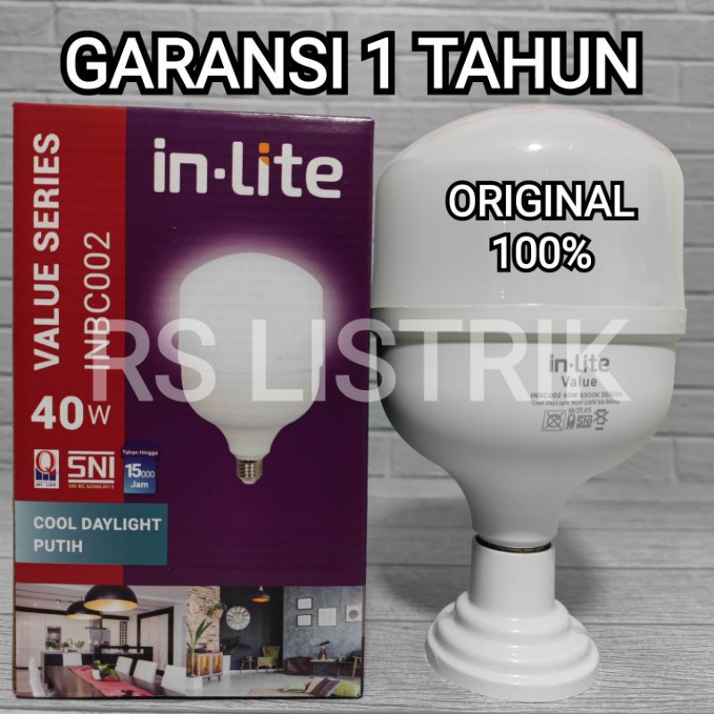 IN-LITE LAMPU LED CAPSULE VALUE 40W 40 WATT INBC004 CAHAYA PUTIH 6500K COOL DAYLIGHT