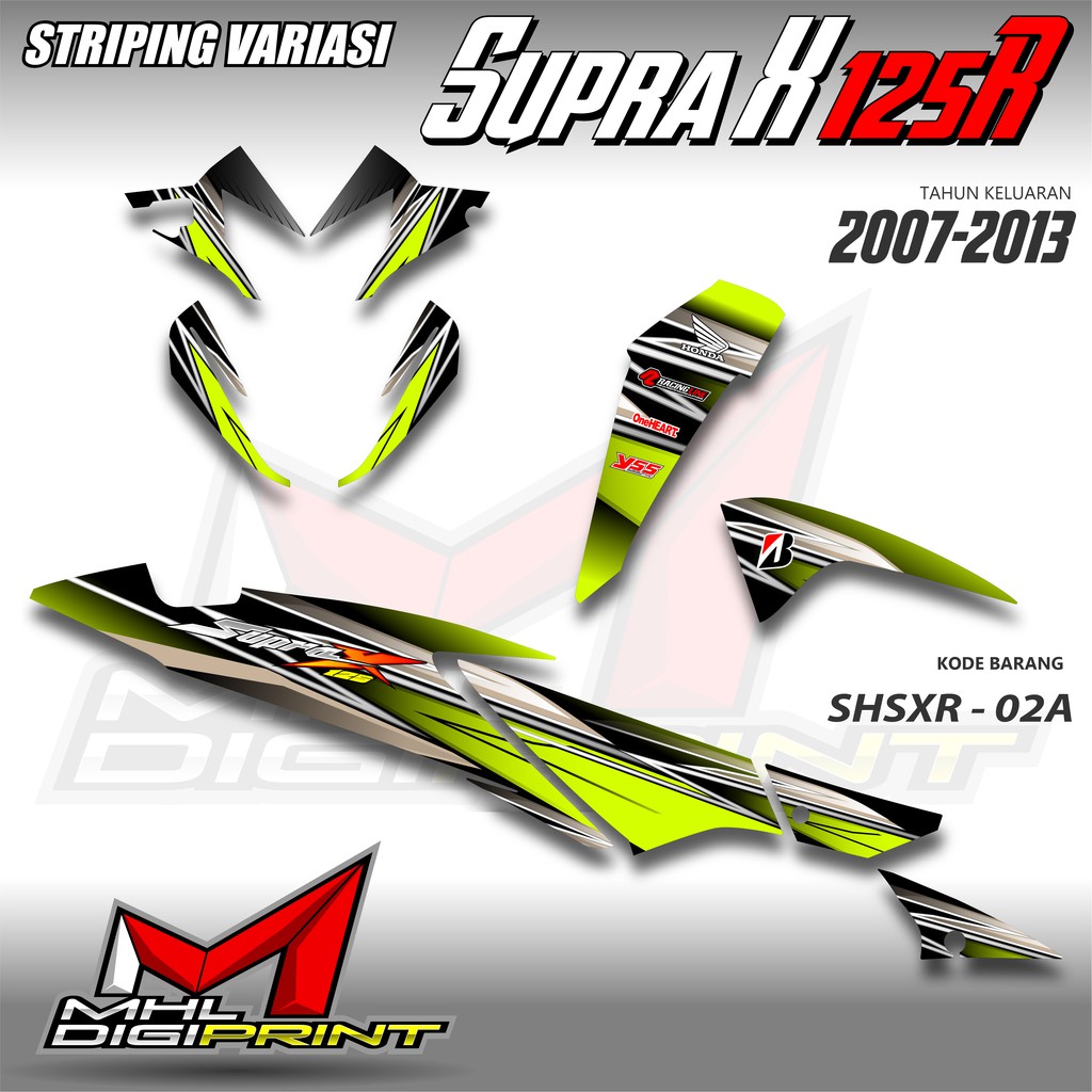 STRIPING VARIASI SUPRA X 125R - STIKER SUPRA X 125 BATMAN - SHSXR 02