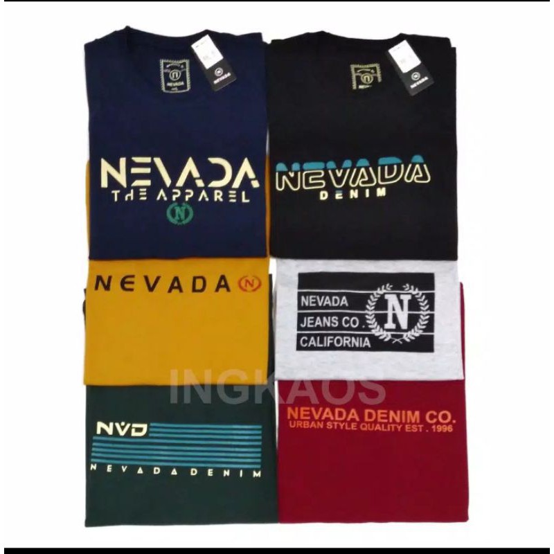 kaos Nevada cowok original kaos cowok garment terbaru kaos cowok cewek model sekarang