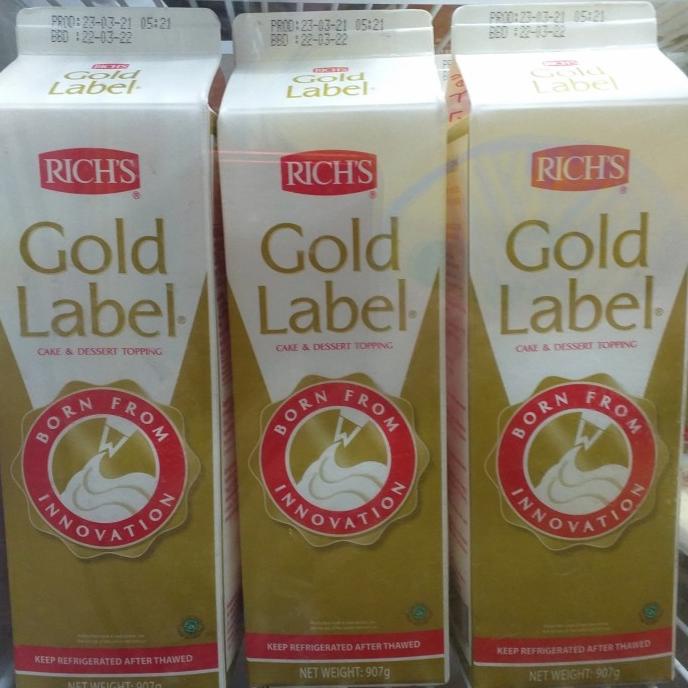 

(BISA COD) whip topping Rich gold label 1 liter