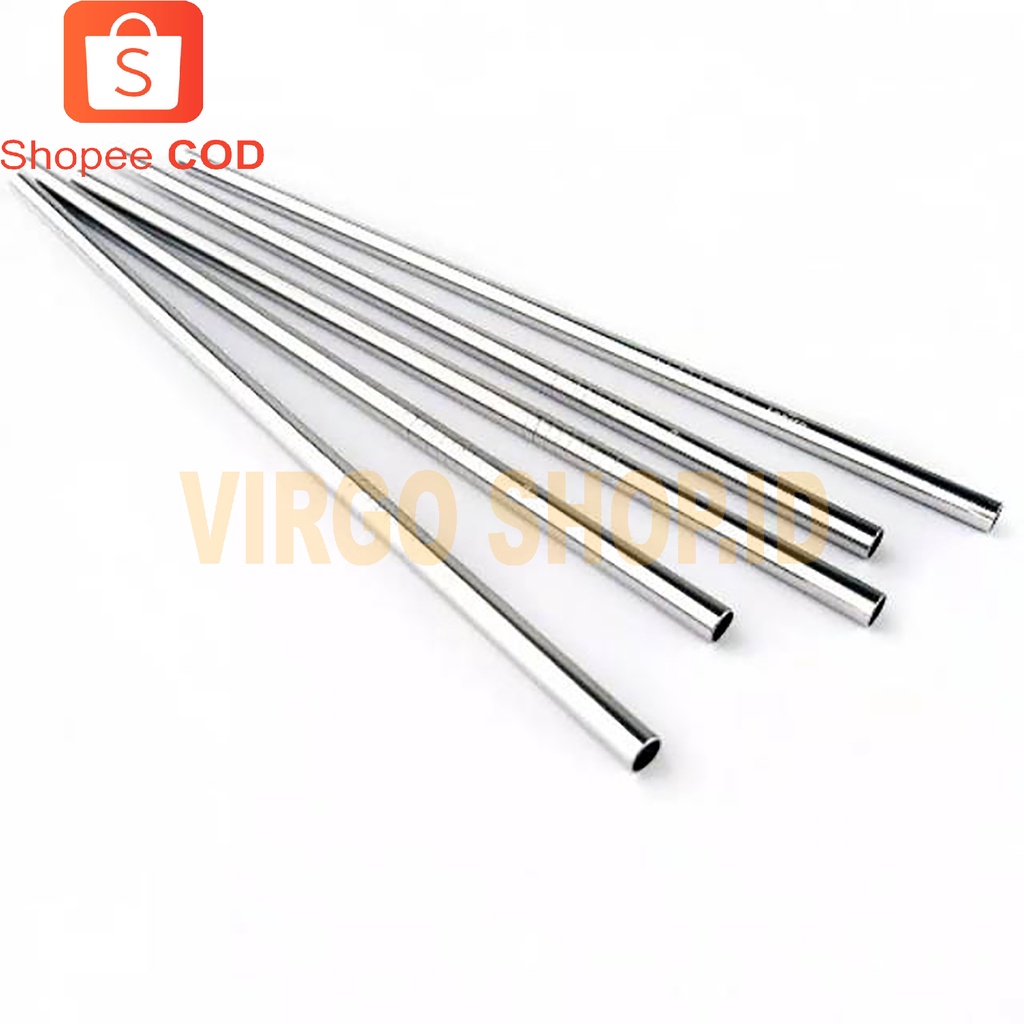 Sedotan Stainless / Straw Sedotan Lurus Anti Karat Stainless / Sedotan / Stainless Straw / Sedotan Stainles