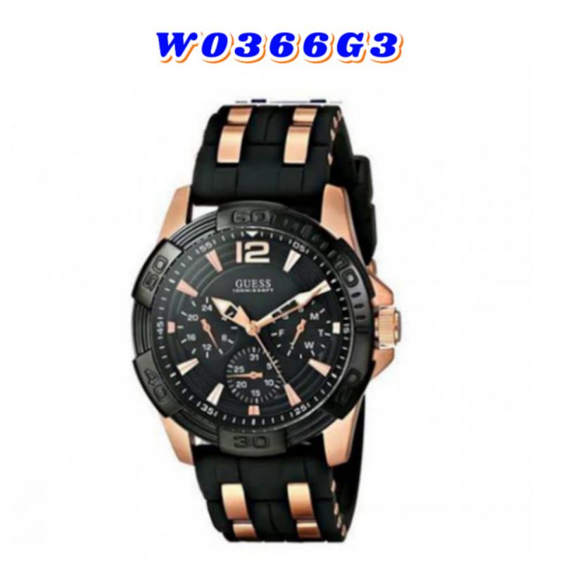 JAM TANGAN GUESS PRIA W0366G3 STRAP RUBBER ORIGINAL BM