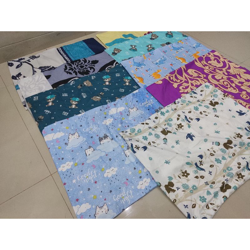 COD TERMURAH SARUNG BANTAL DAN GULING, SISA KONVEKSI SEPREI MOTIF RANDOM, BAHAN KATUN TIDAK PANAS, NYAMAN, HALUS DAN LEMBUT