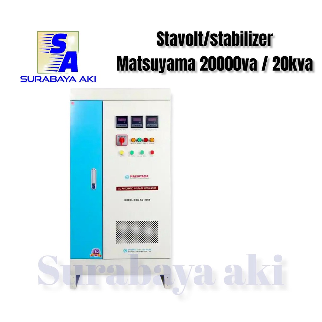 Stabilizer Matsuyama 20 kva 1 phase stavolt MATSUYAMA 20KVA MATSUYAMA 20000 VA 1 PHASE DBW