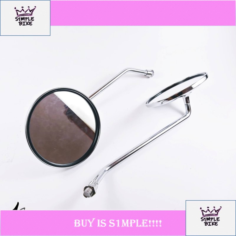 Spion Bulat Honda Klasik  Chrome Tiang Panjang Motor Retro Japstyle Terbaik