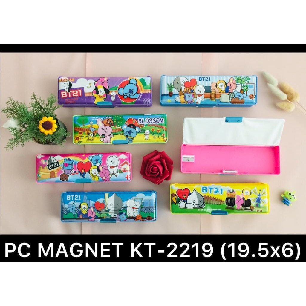 

AS888 - KOTAK PENSIL MAGNET 2 SISI KECIL PLUS RAUTAN PENSIL KARAKTER KARTUN. MURAH KT-2219