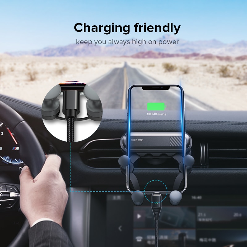 360 ° Rotatable Universal Car Mobile Phone Holder/Dudukan Ponsel Yang Dipasang Ventilasi Udara Multifungsi/In Car Smartphone Stand/In Car Penjepit Otomatis Phone Holder