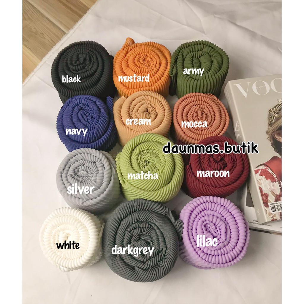 1KG MUAT 12PCS | SEGIEMPAT JILBAB FULL PLISKET BELLA PLISKET HIJAB SELEBGRAM TERKINI