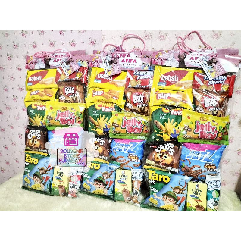 Snack Ultah Murah / Paket Ulang Tahun / Bingkisan Snack Ulang Tahun / Snack viral/Snack Surabaya