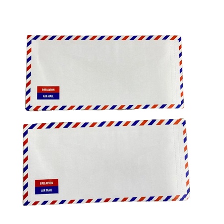 ( Pak 100 Lembar ) AMPLOP MERAH PUTIH - MERPATI POLOS KECIL / GARDA 104 / 90 PUTIH POLOS / AIRMAIL - WHITE ENVELOPE LETTER