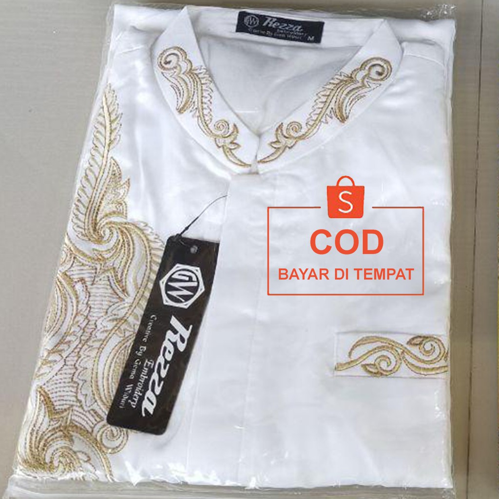 ✅COD Baju Koko Muslim Pria Dewasa Lengan Panjang Rezza Original