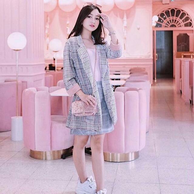 BLAZER TARTAN MERK ISLA MODE/VIVALDI BLAZER PRELOVED WITH TAG