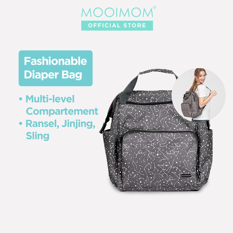 MOOIMOM FASHIONABLE DIAPER BAG / TAS TRAVEL BAYI / TAS BAYI