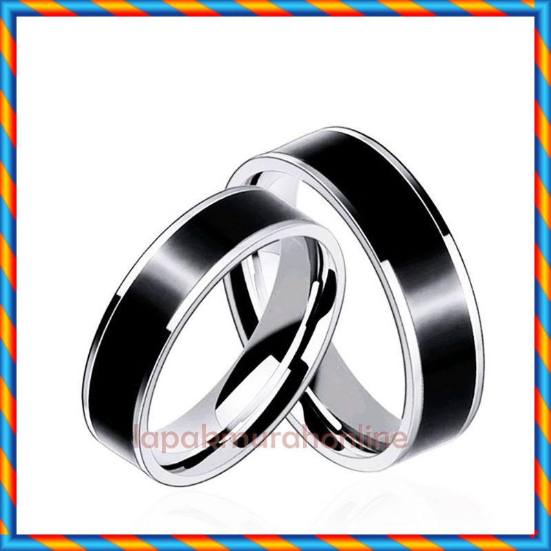 CINCIN TITANIUM / CINCIN COUPLE / CINCIN COUPLE TITANIUM / CINCIN TITANIUM HITAM LIST SILVER