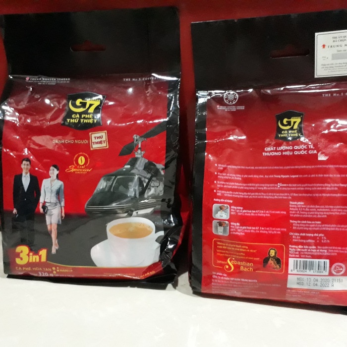 

kopi vietnam G7 trung nguyen isi 20 sachet