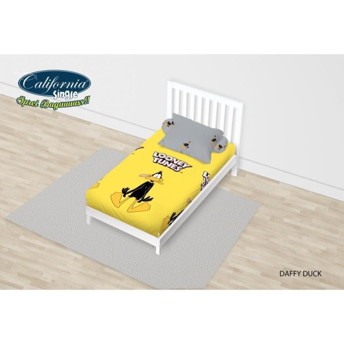 Sprei Sprei California Disperse Uk Small Single 100x200 Motif Pilihan - Daffy Duck(P1I8) Sprei Karak