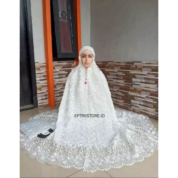 MUKENAH DEWASA TERBARU SUTRA PRADA PARIS RENDA SEROJA PREMIUM //Promo COD Termurah